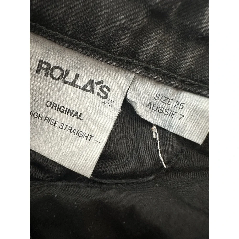 Rolla's‎ Jeans Women's Size 24 Black Stretch High Rise Straight Classic Designer